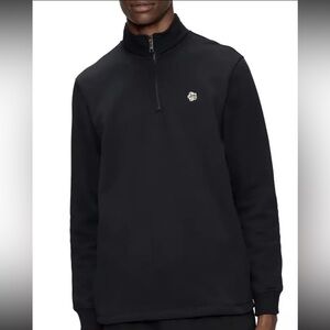 Ted Baker Men's Black Kilbrn Half Zip Pullover Sz 5 (US L) New